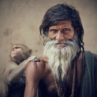 Sadhu and His Monkey