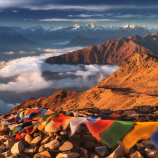 Prayer flags will lead the way, guiding us through night and day